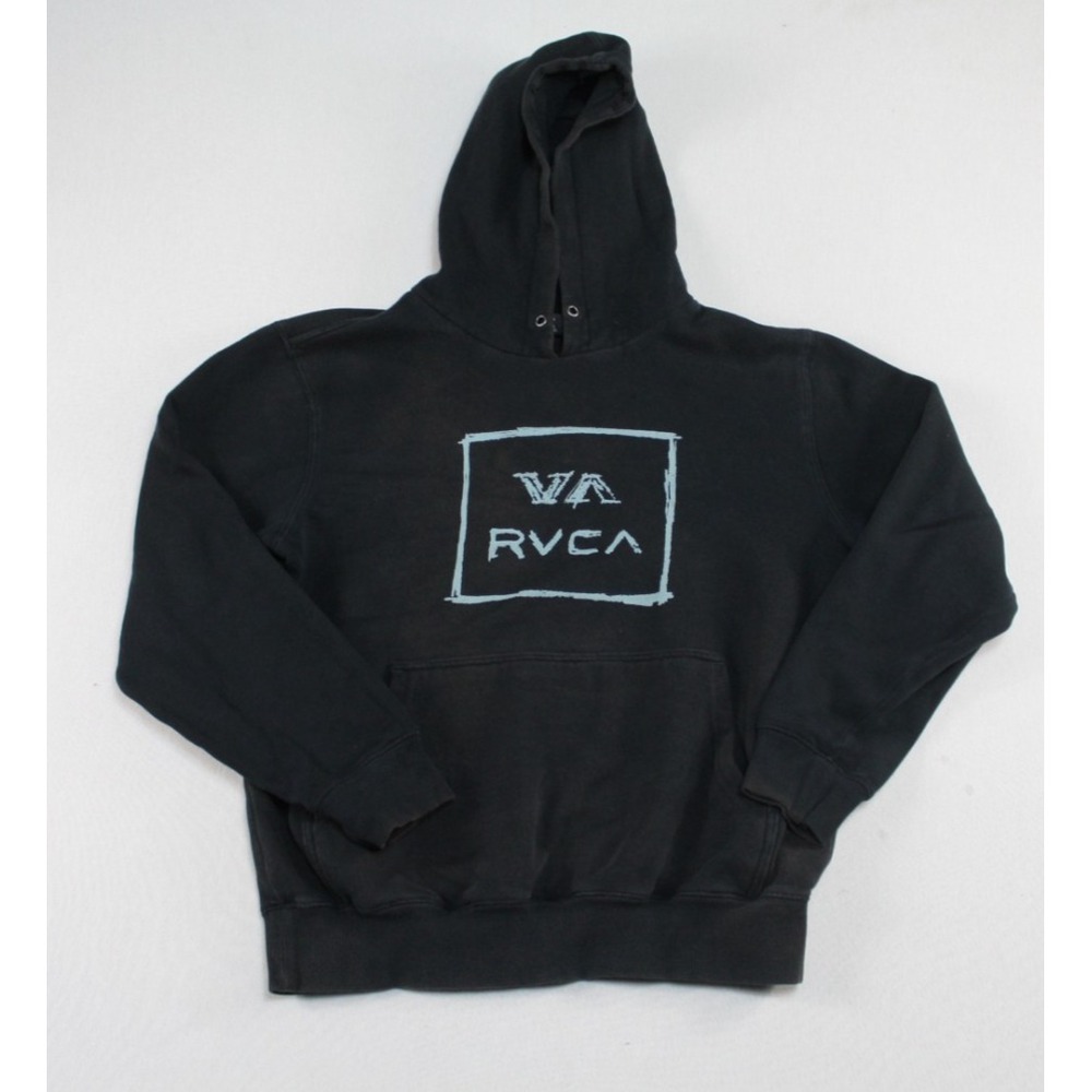 RVCA Men Black Sweater Hoodie Long Sleeve Casual Size Small
